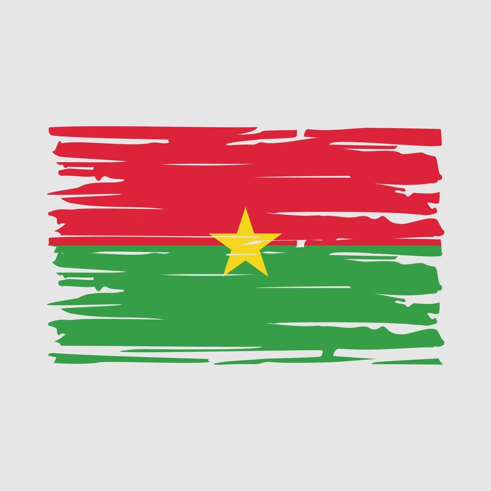 cepillo de bandera de burkina faso vector