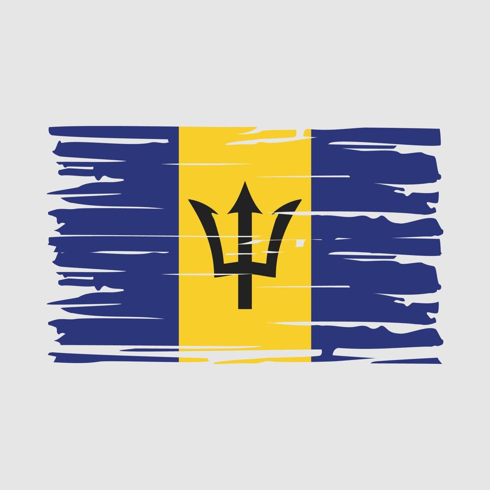 pincel de bandera de barbados vector