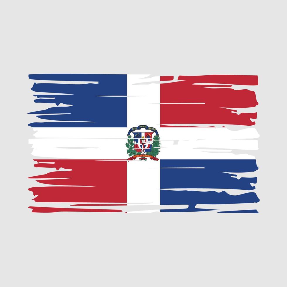 Dominican Republic Flag Brush vector