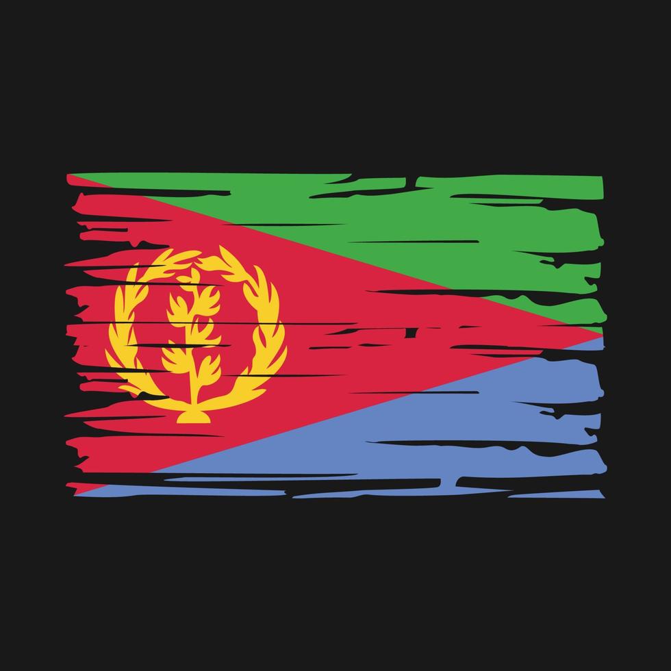 Eritrea Flag Brush vector