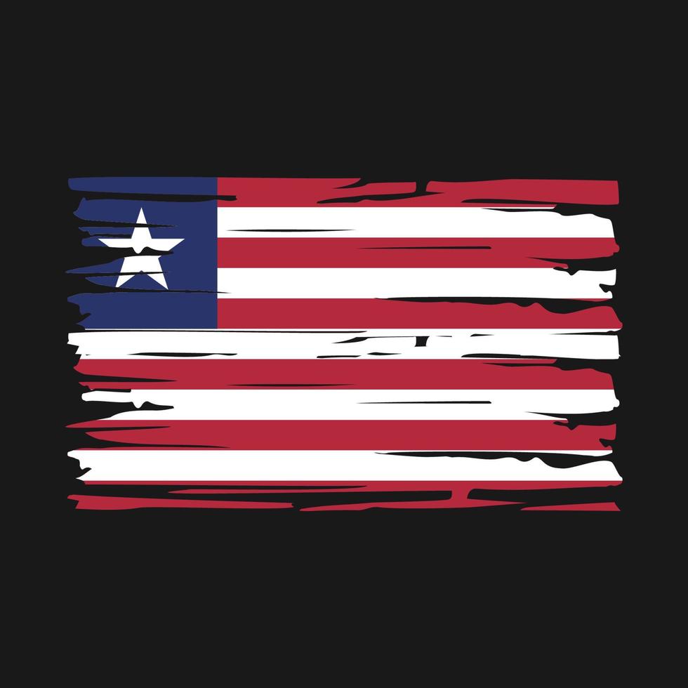 Liberia Flag Brush vector