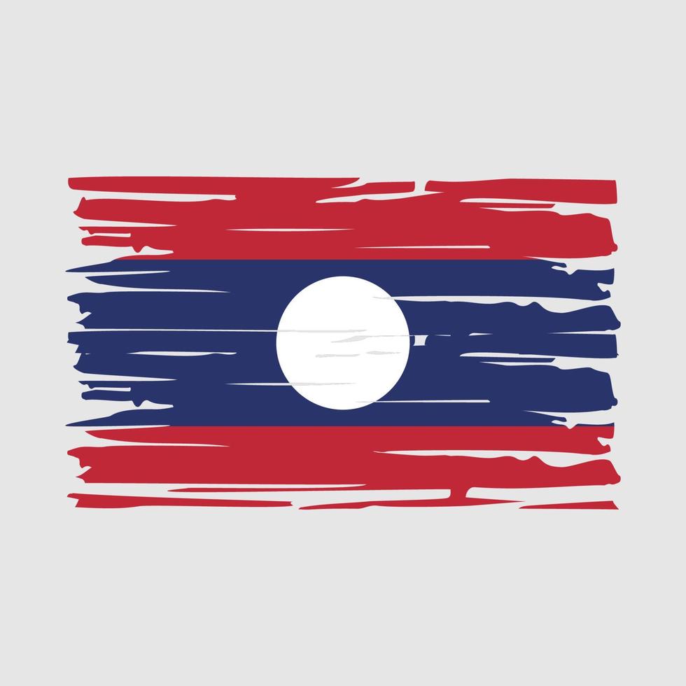 Laos Flag Brush vector