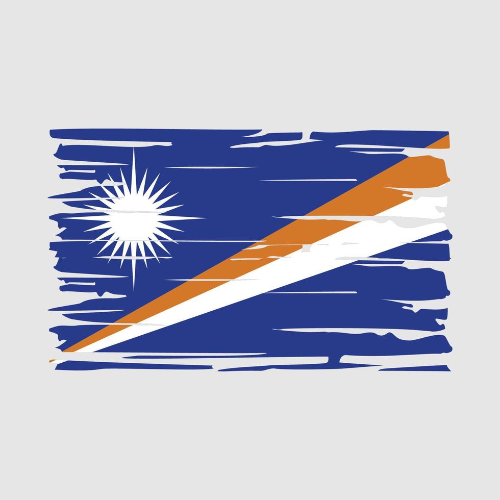 Marshall Islands Flag Brush vector