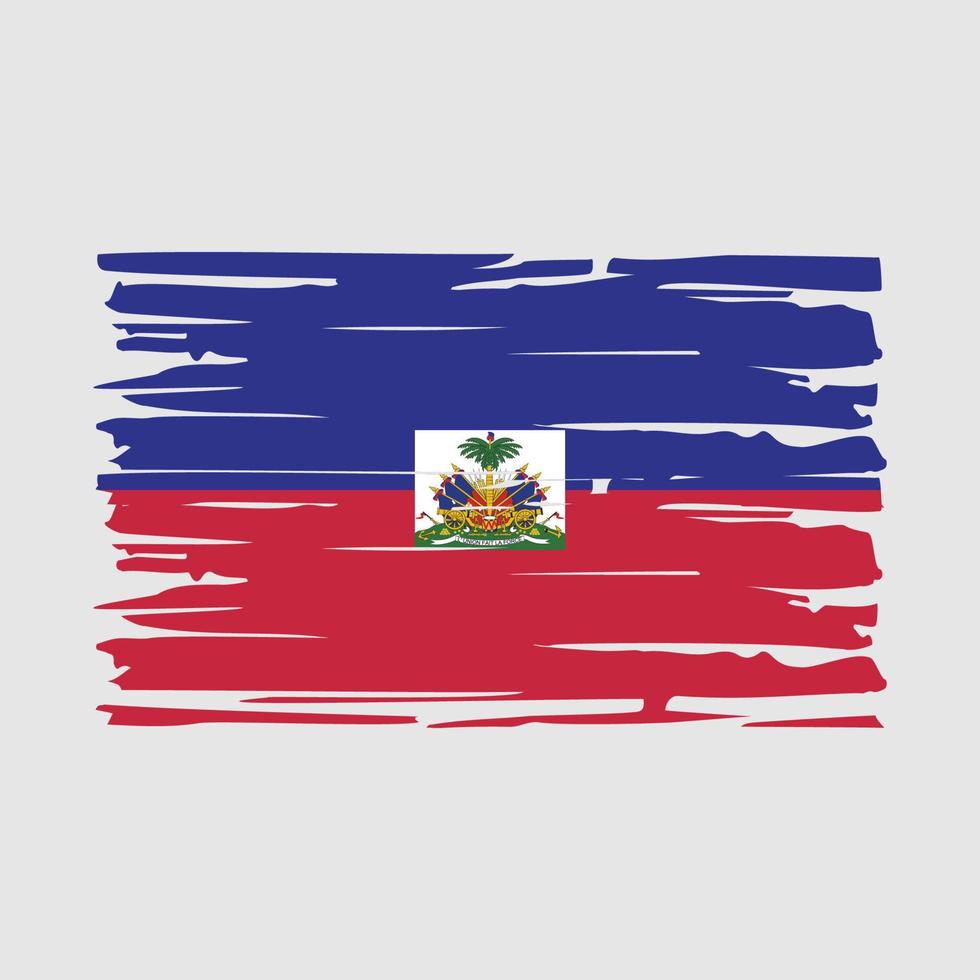 Haiti Flag Brush vector