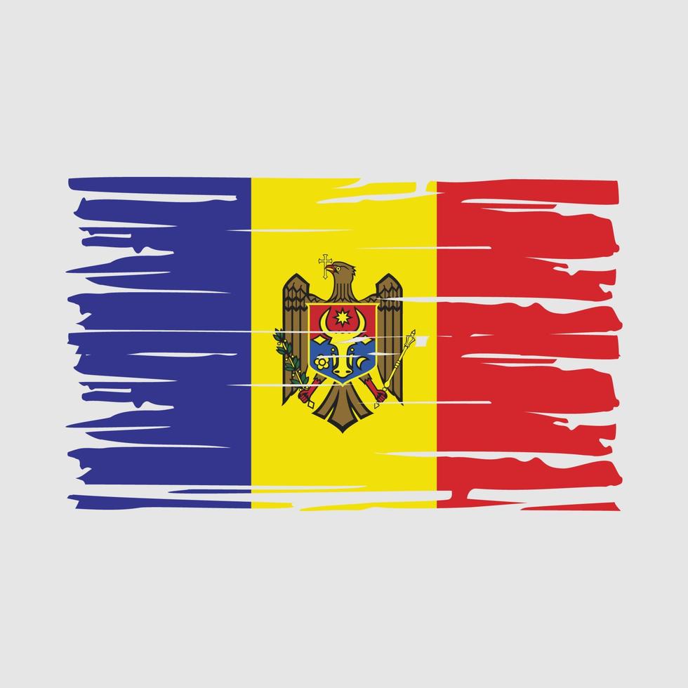 Moldova Flag Brush vector