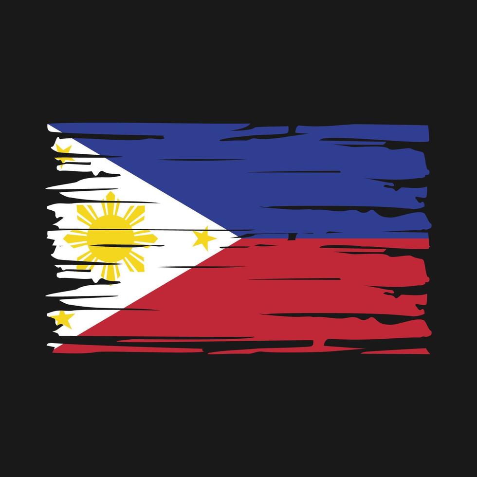 pincel de bandera de filipinas vector