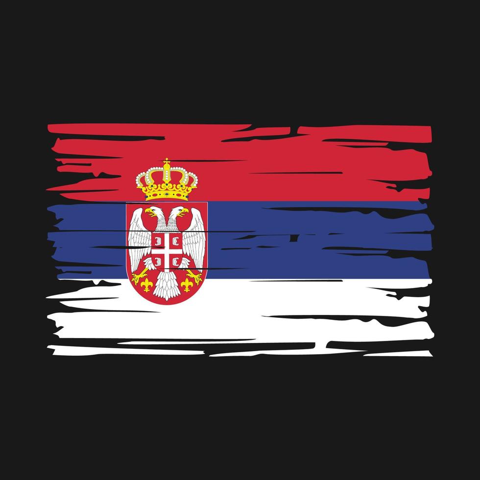 Serbia Flag Brush vector