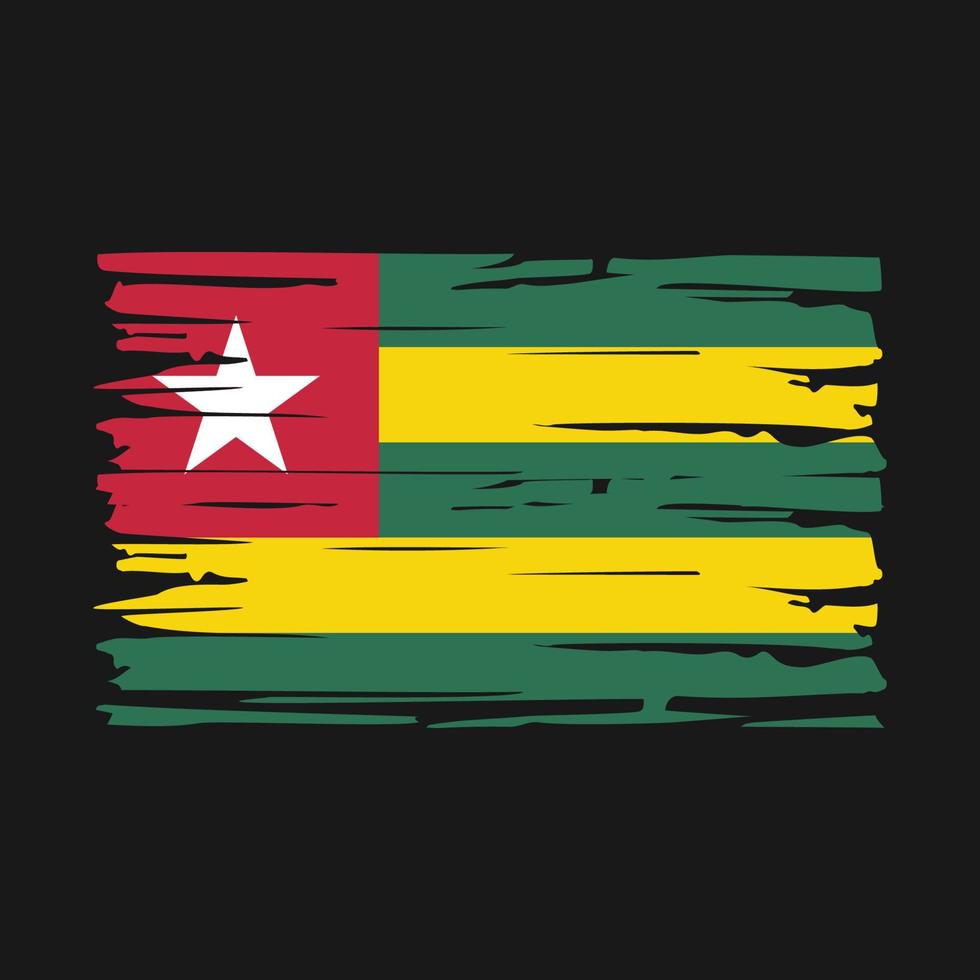 Togo Flag Brush vector