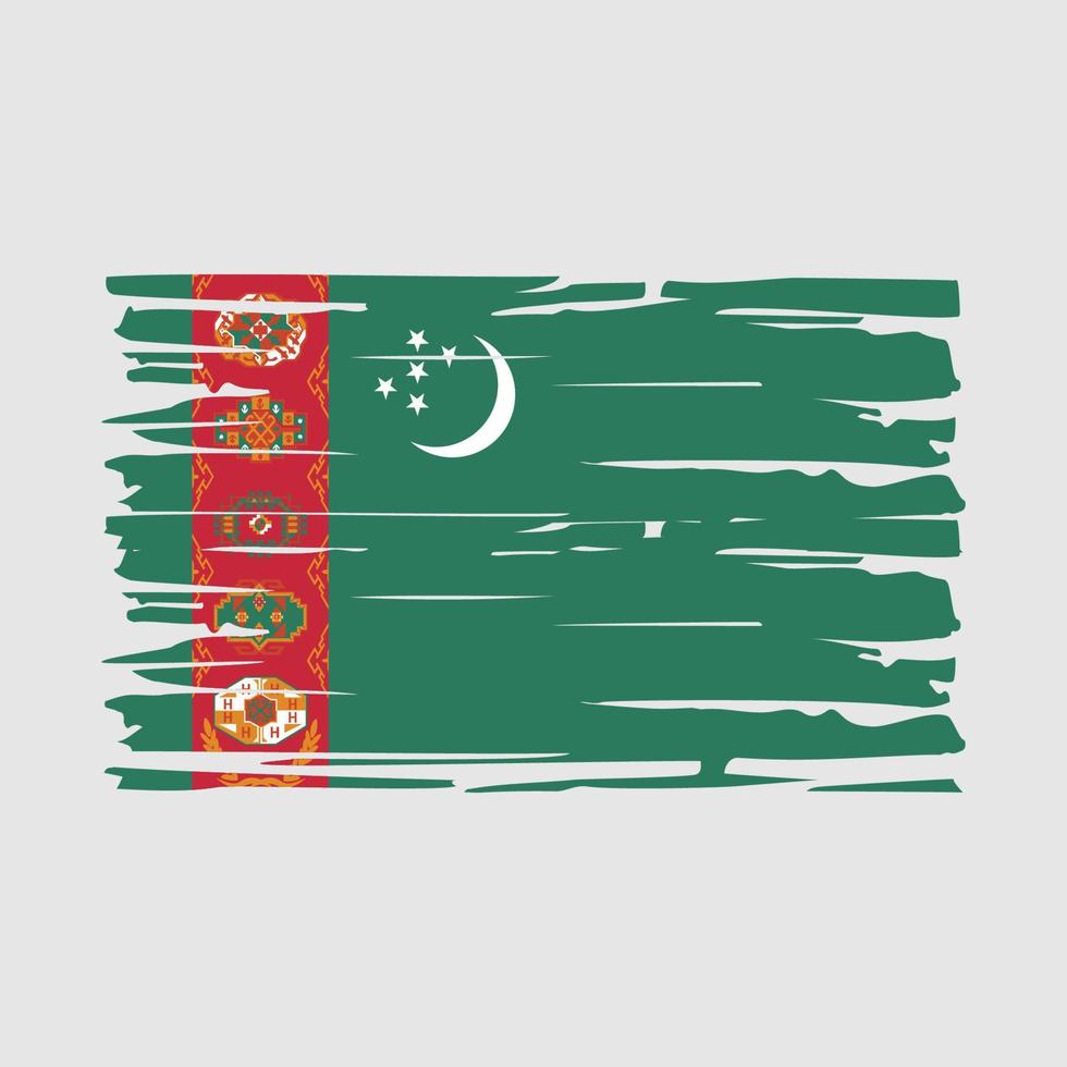 Turkmenistan Flag Brush vector