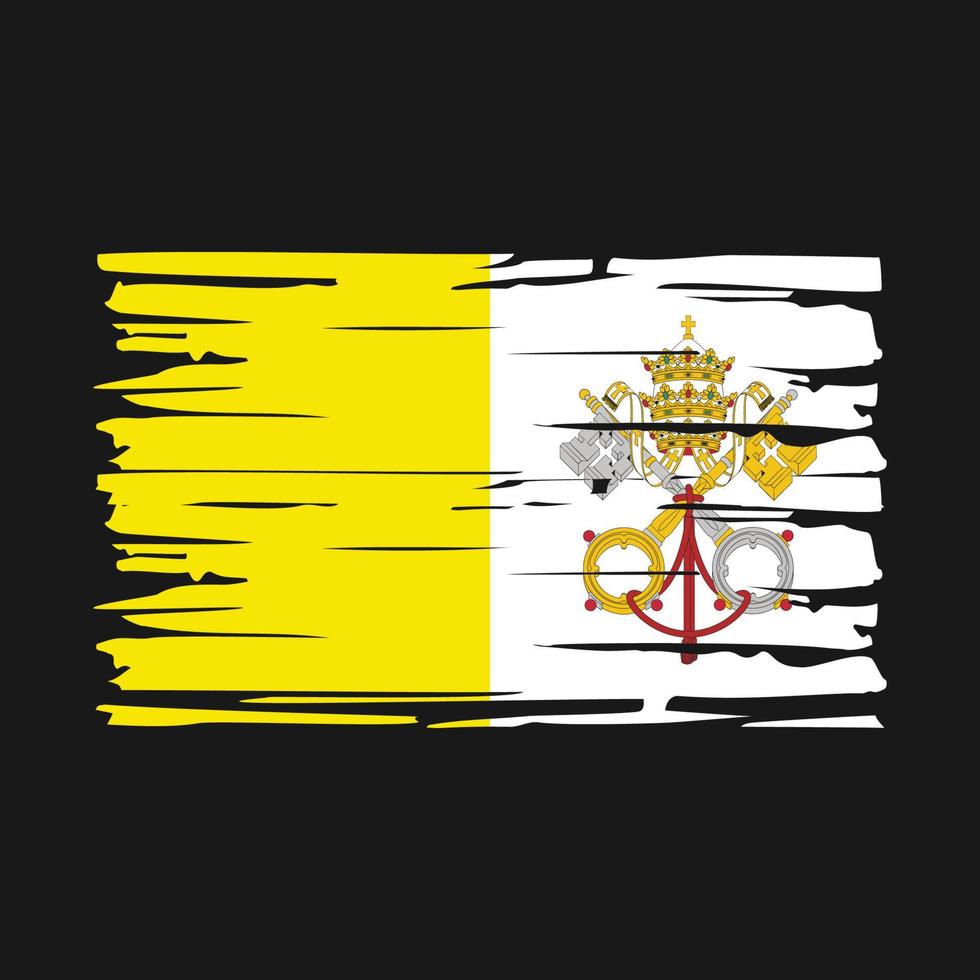 Vatican Flag Brush vector
