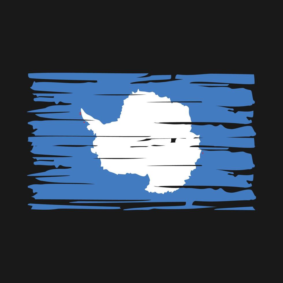 Antarctica Flag Brush vector