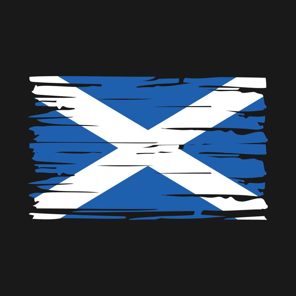 cepillo de la bandera de escocia vector