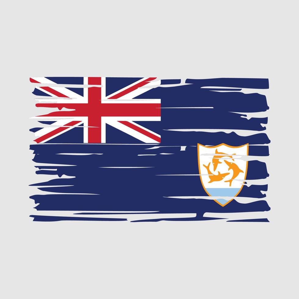 Anguilla Flag Brush vector
