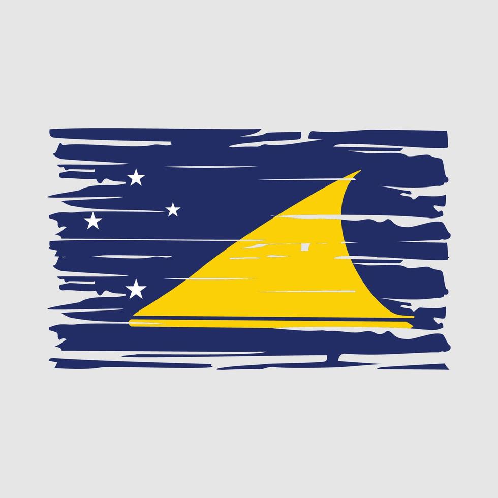 cepillo de la bandera de tokelau vector