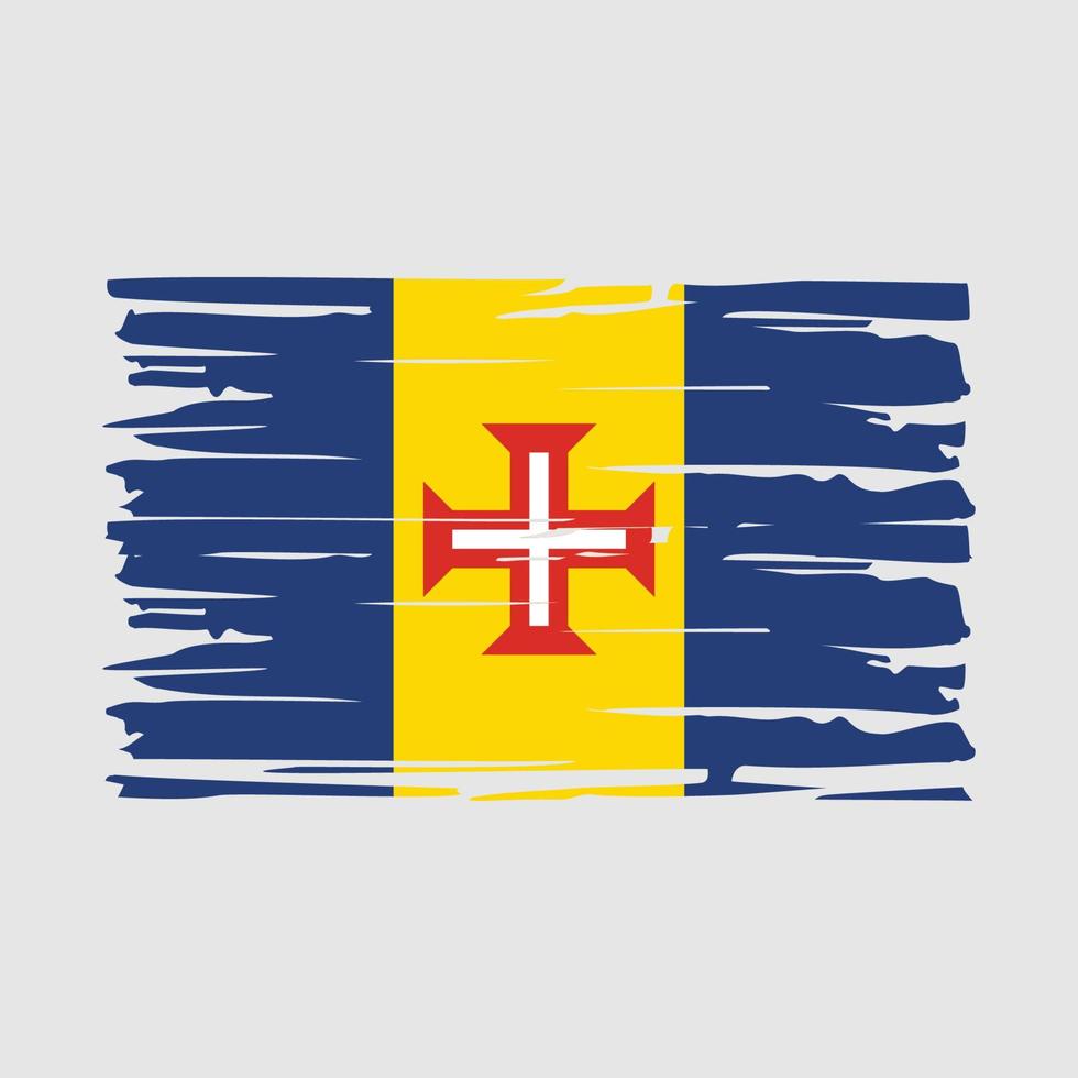 Madeira Flag Brush vector