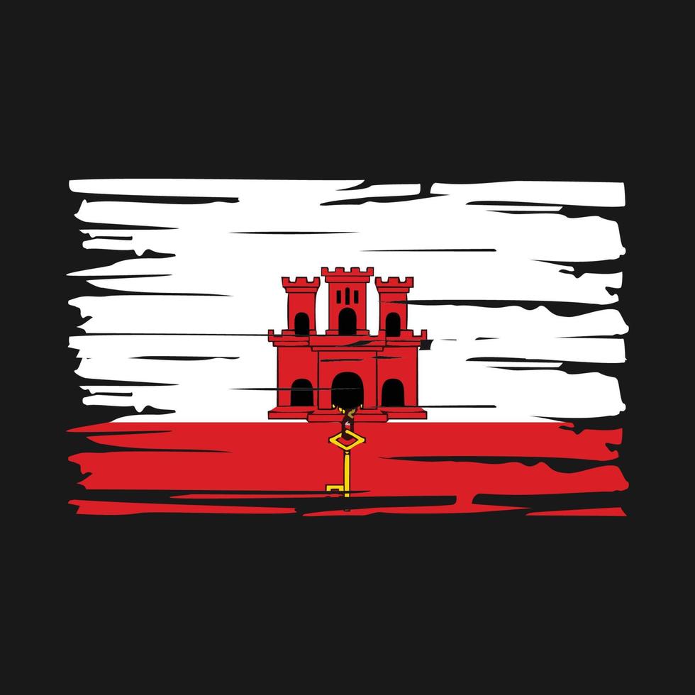 Gibraltar Flag Brush vector