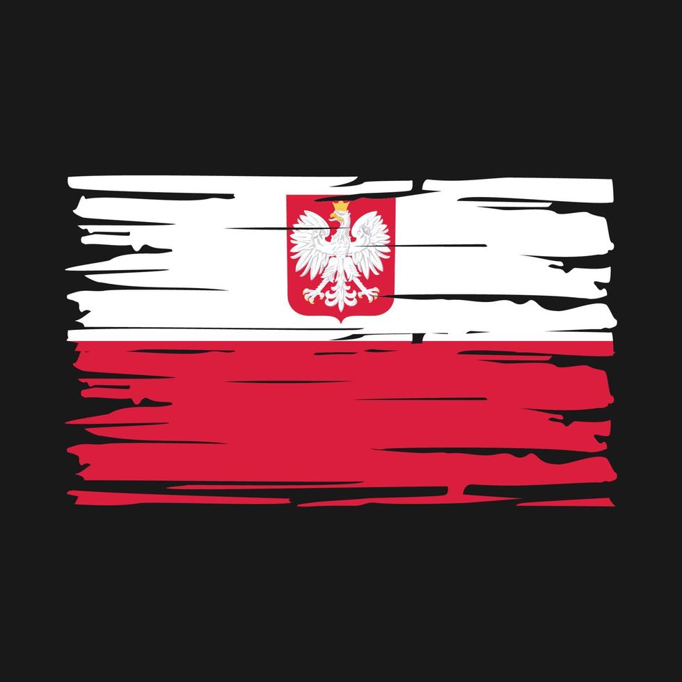 Poland Flag Brush vector