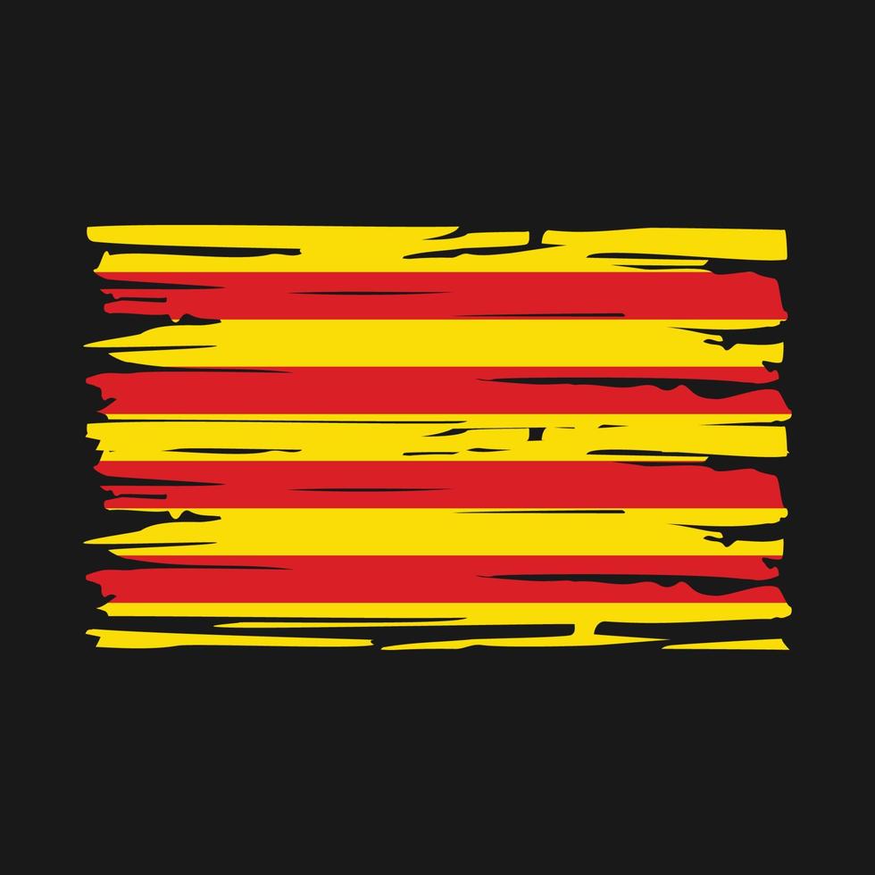 cepillo de la bandera de cataluña vector