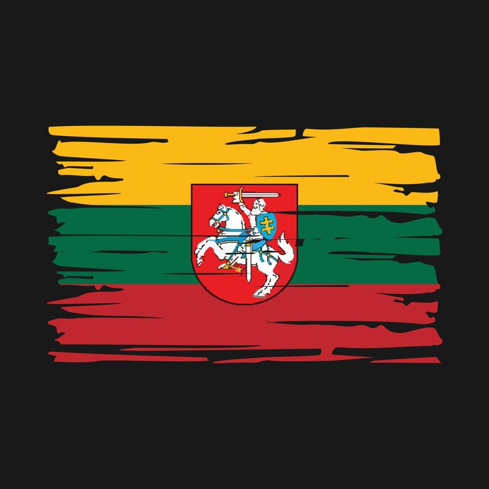 Lithuania Flag Brush vector