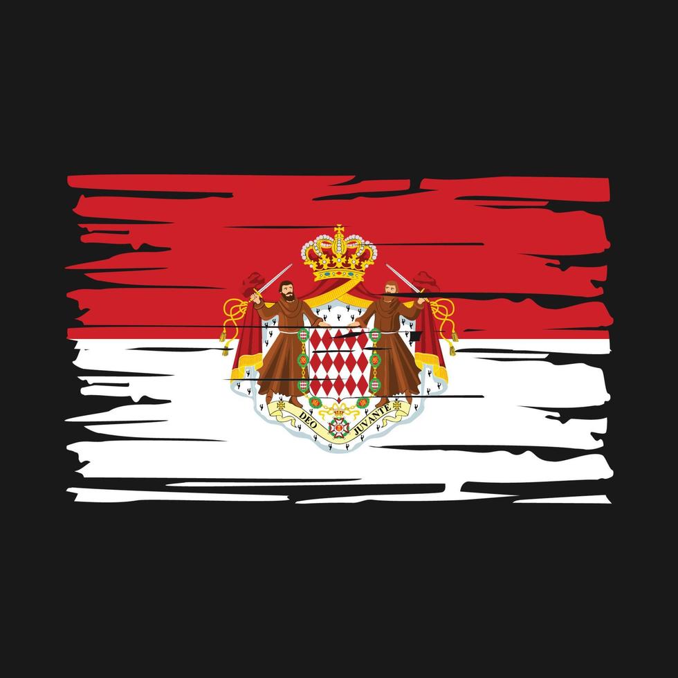 Monaco Flag Brush vector