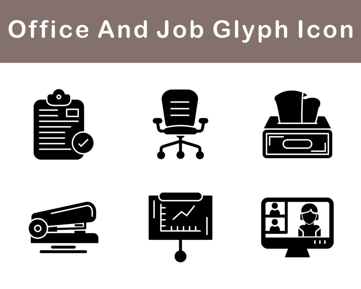 Work Office And Job Vector Icon Set
