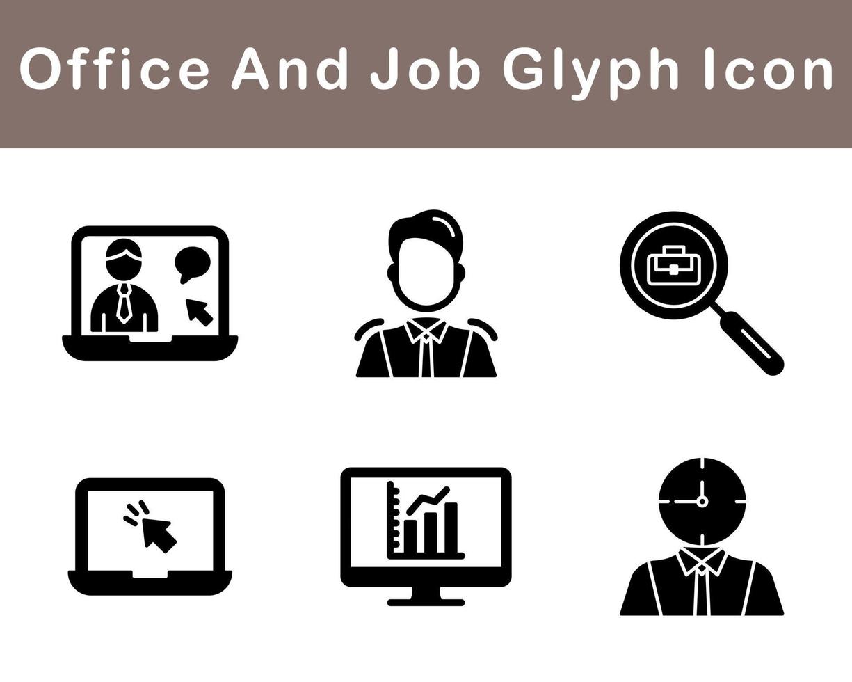 Work Office And Job Vector Icon Set