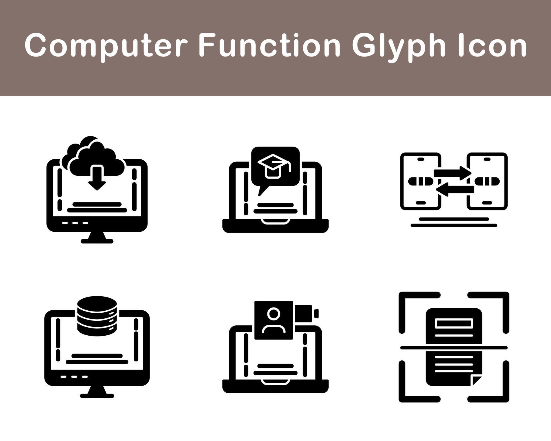 Computer Function Vector Icon Set 20267688 Vector Art at Vecteezy