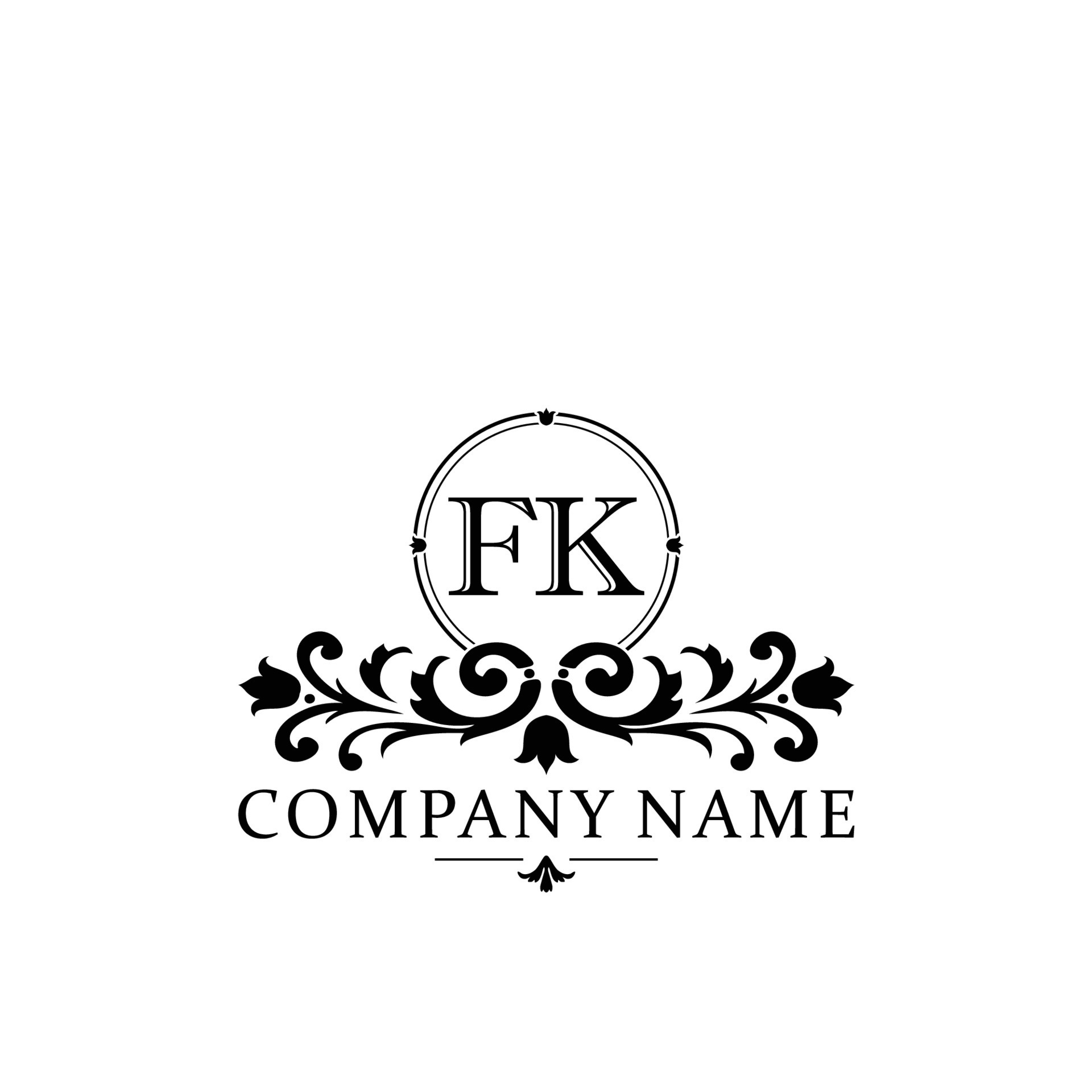 letter FK floral logo design. logo for women beauty salon massage ...