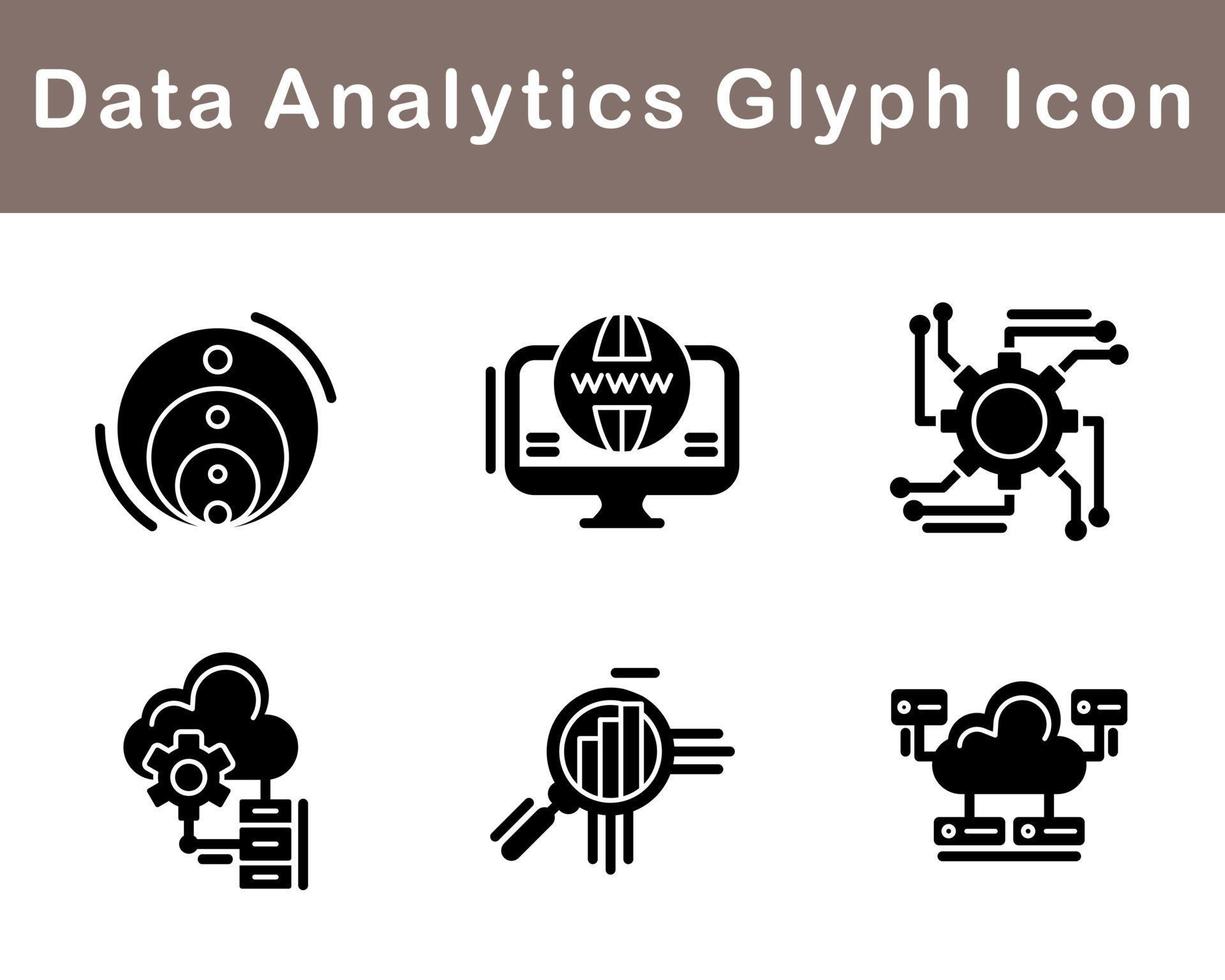 datos analítica vector icono conjunto