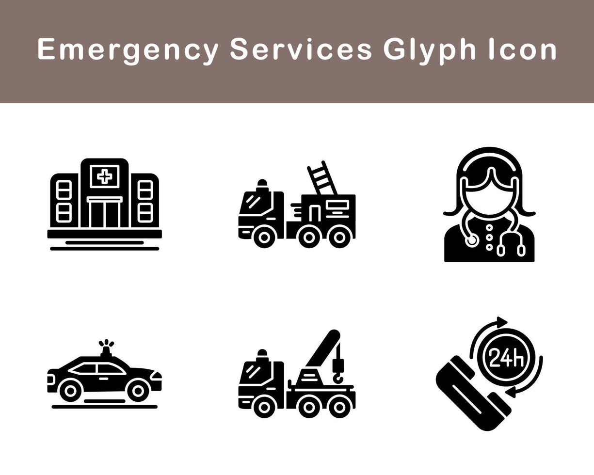 Emergency Services Vector Icon Set