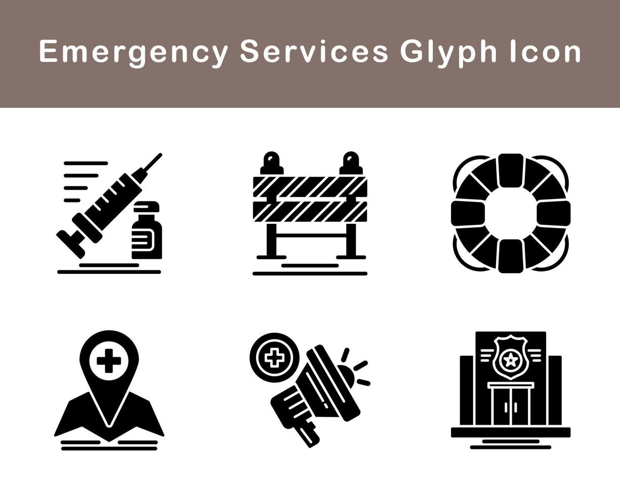 Emergency Services Vector Icon Set