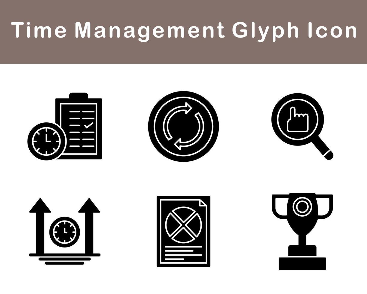 Time Management Vector Icon Set