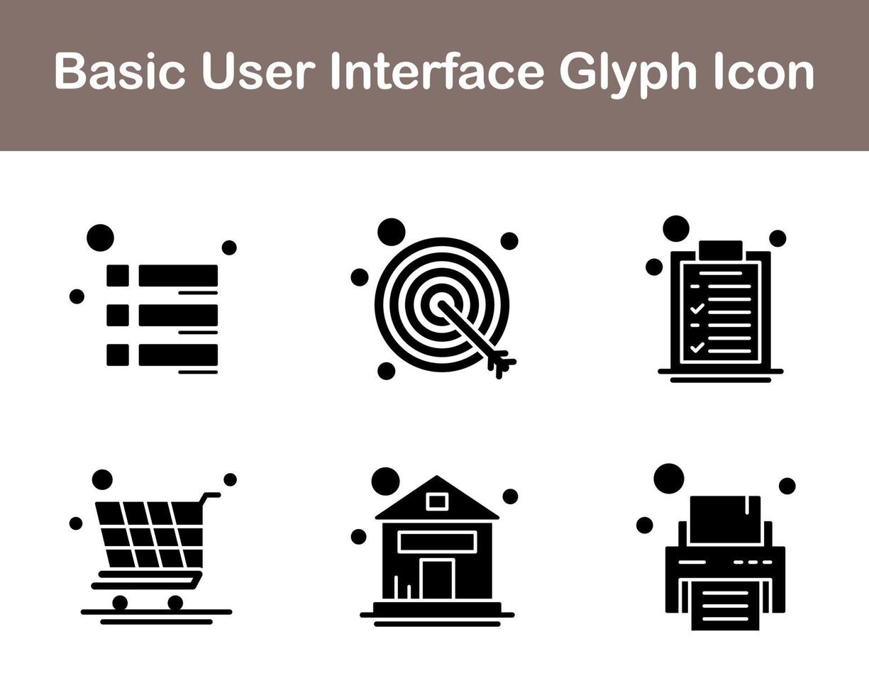 Basic User Interface Vector Icon Set