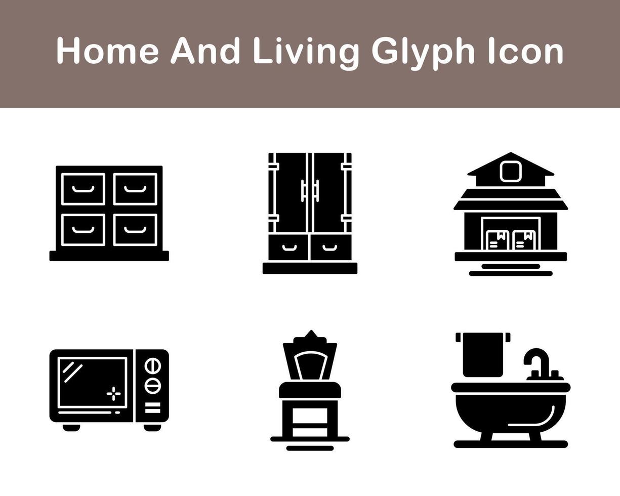 hogar y vivo vector icono conjunto