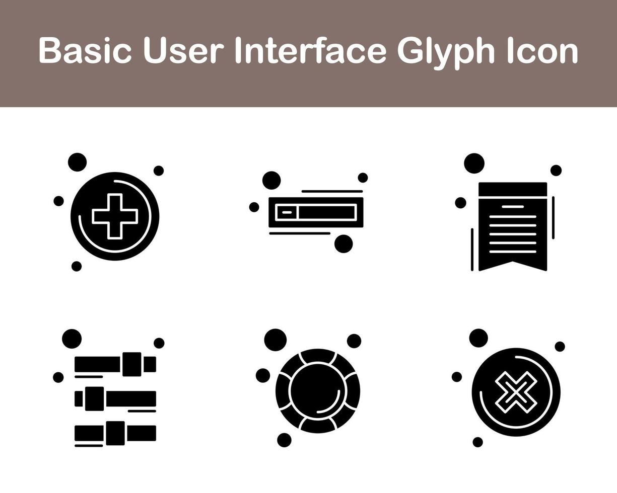 Basic User Interface Vector Icon Set