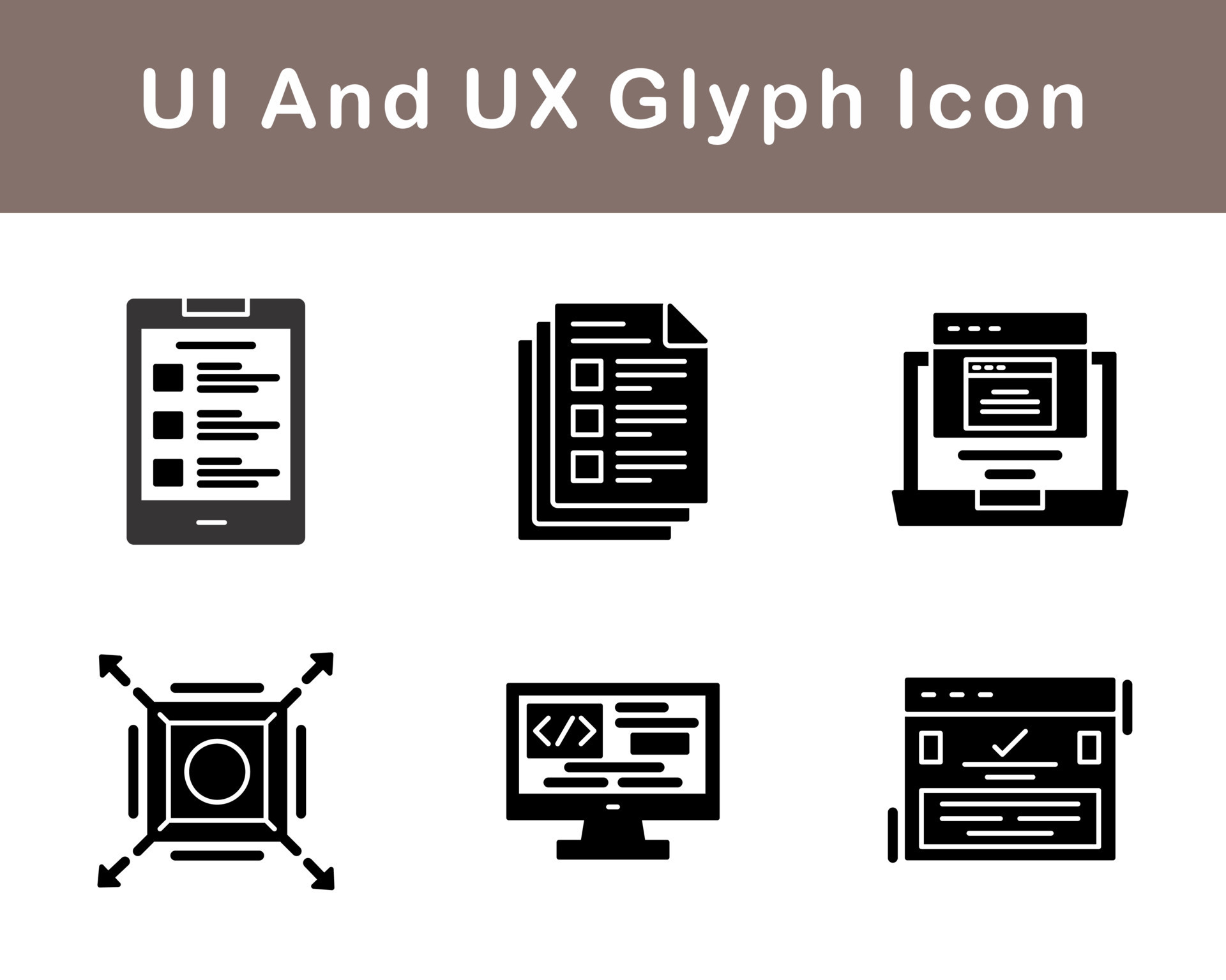 UI And UX Vector Icon Set 20268085 Vector Art at Vecteezy