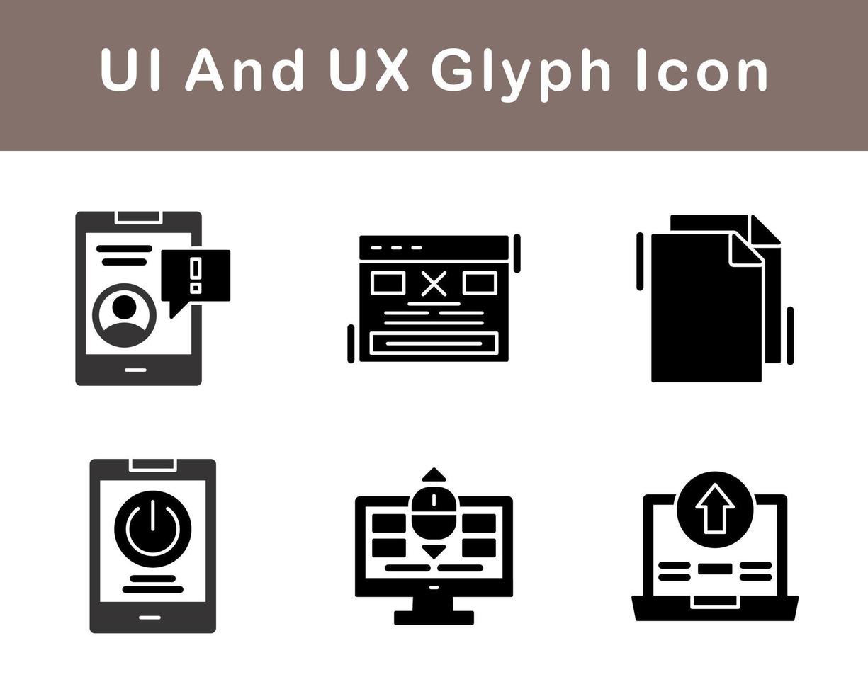 UI And UX Vector Icon Set