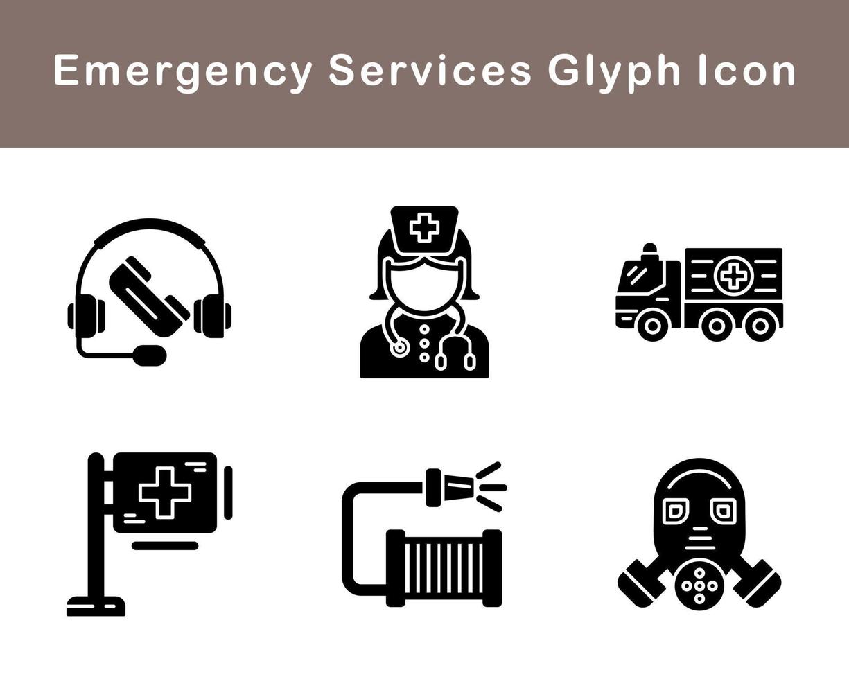 Emergency Services Vector Icon Set