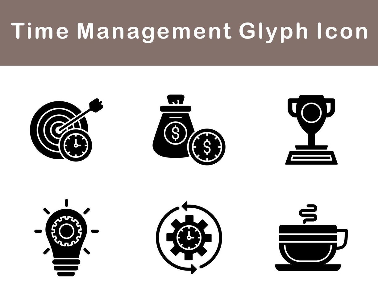 Time Management Vector Icon Set