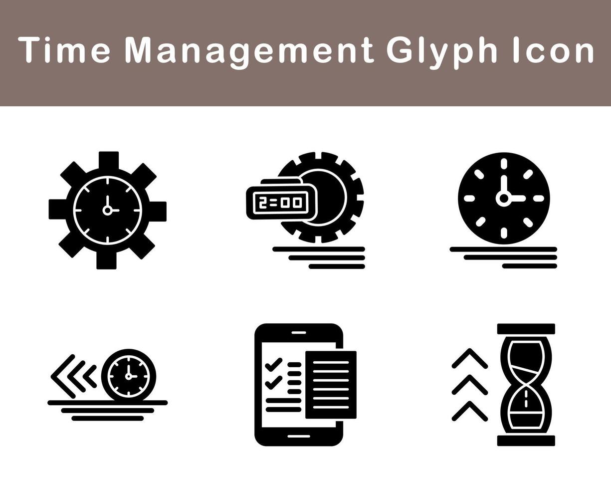 Time Management Vector Icon Set