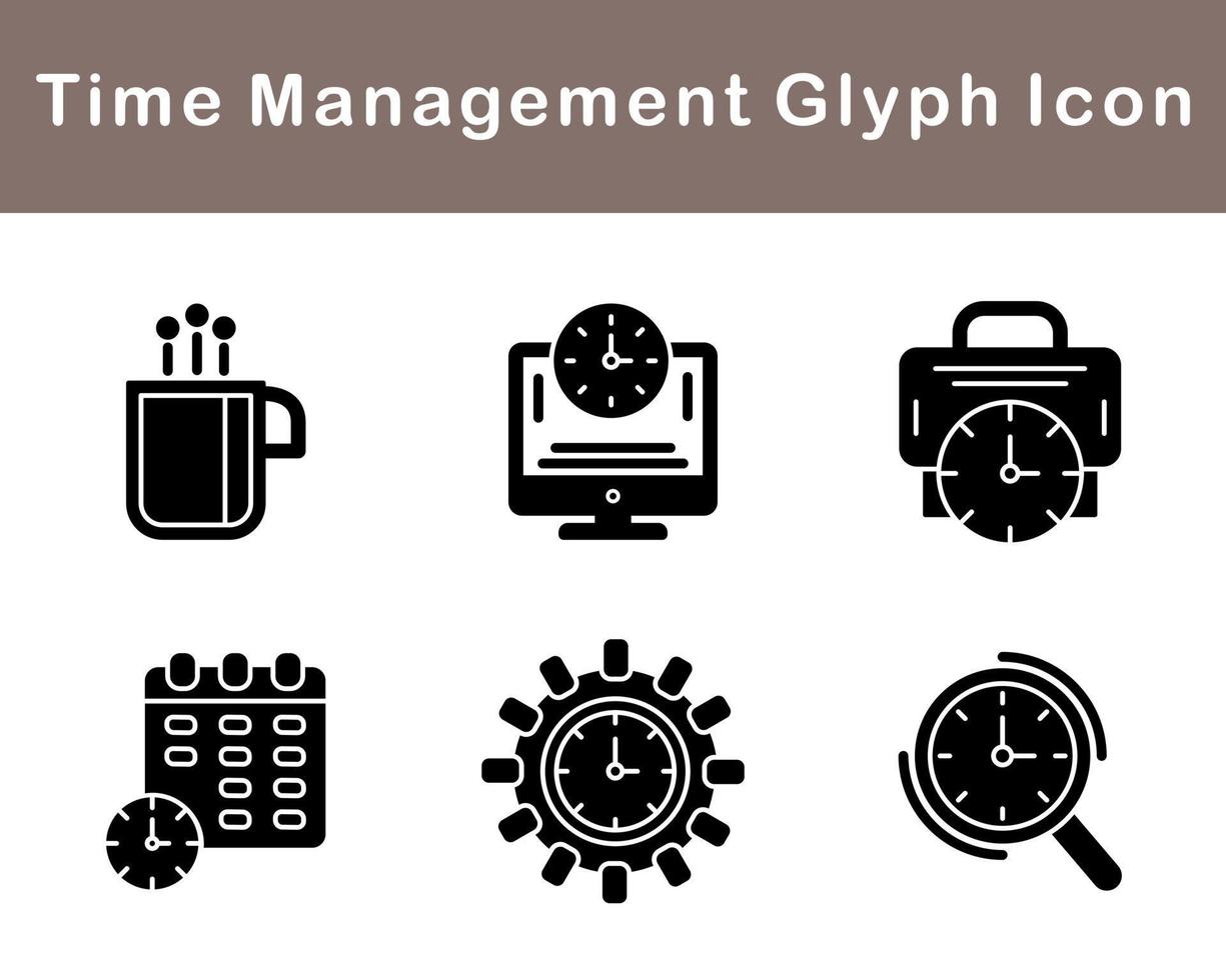 Time Management Vector Icon Set