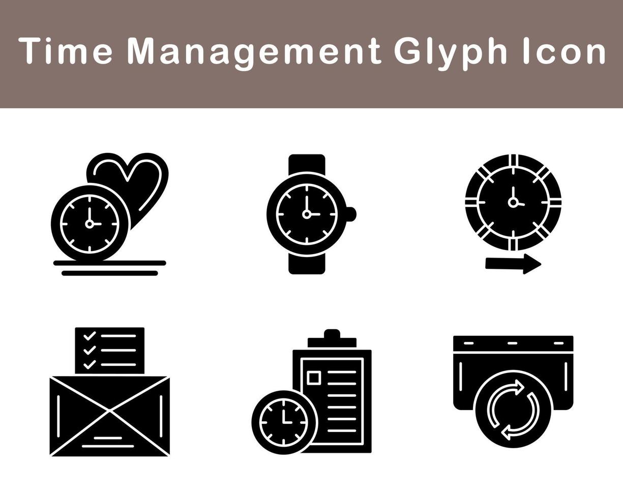 Time Management Vector Icon Set
