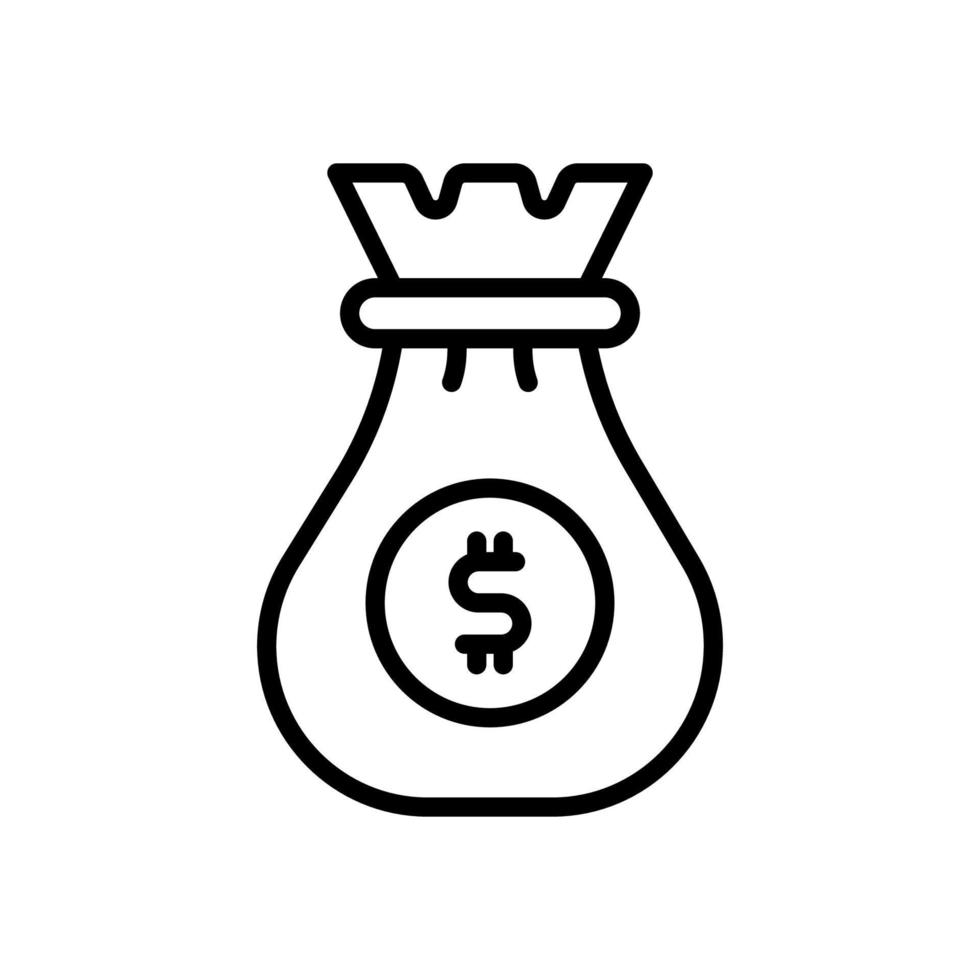 money bag icon for your website design, logo, app, UI. vector