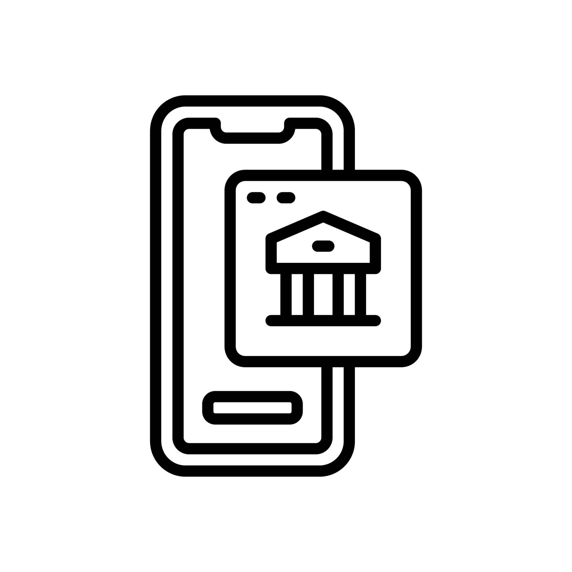 Mobile banking icon for your website mobile presentation and logo