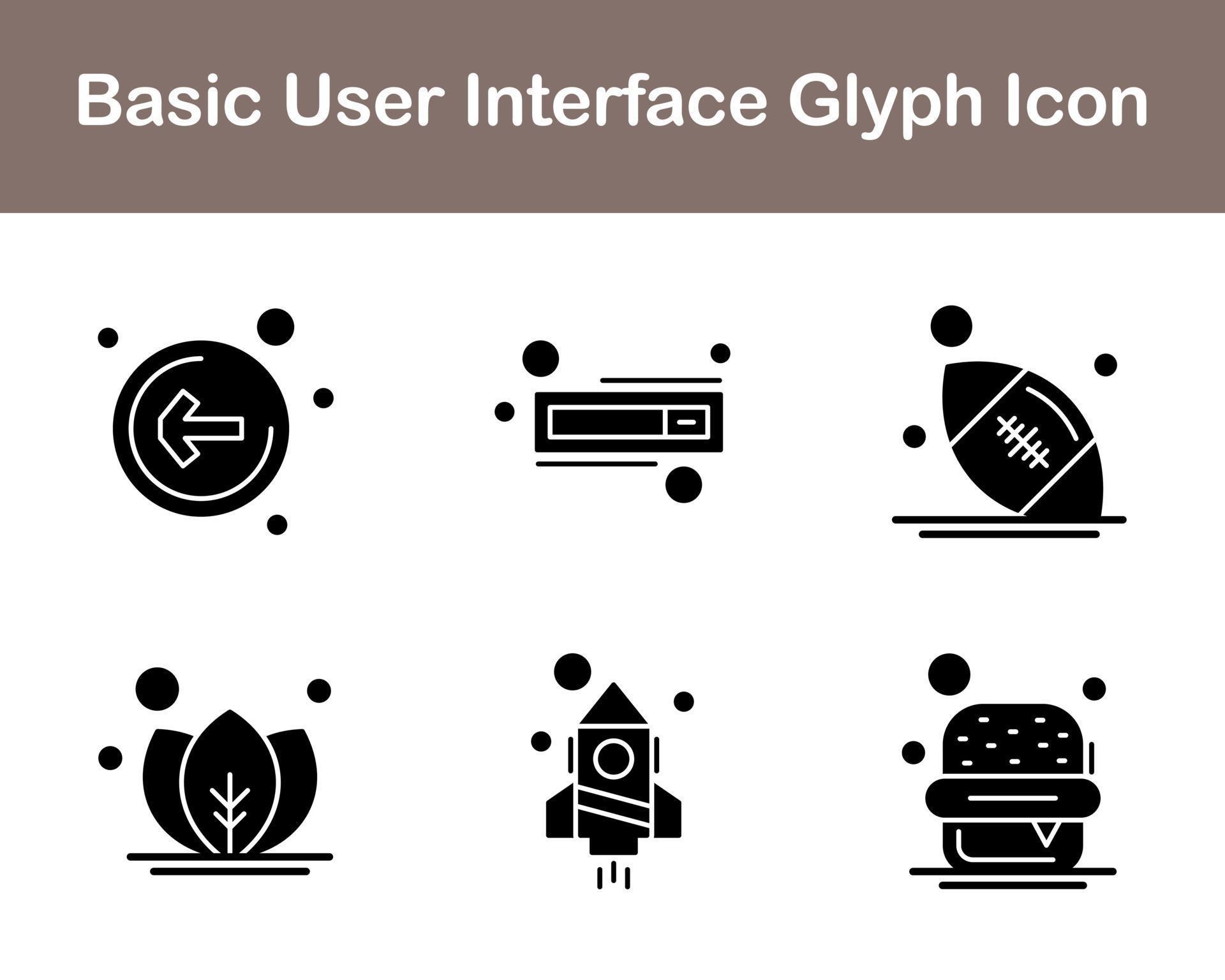 Basic User Interface Vector Icon Set 20268344 Vector Art at Vecteezy