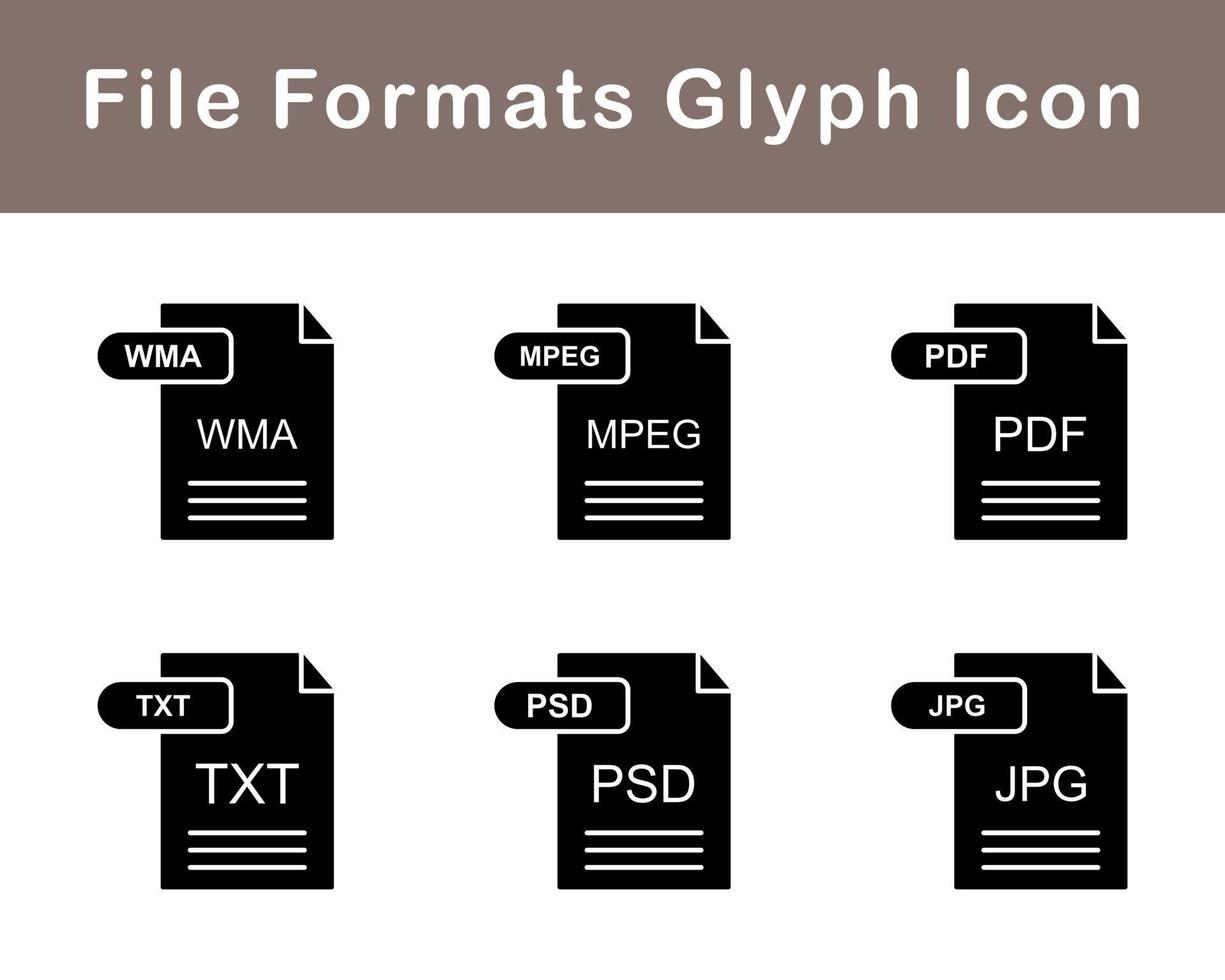 File Formats Vector Icon Set