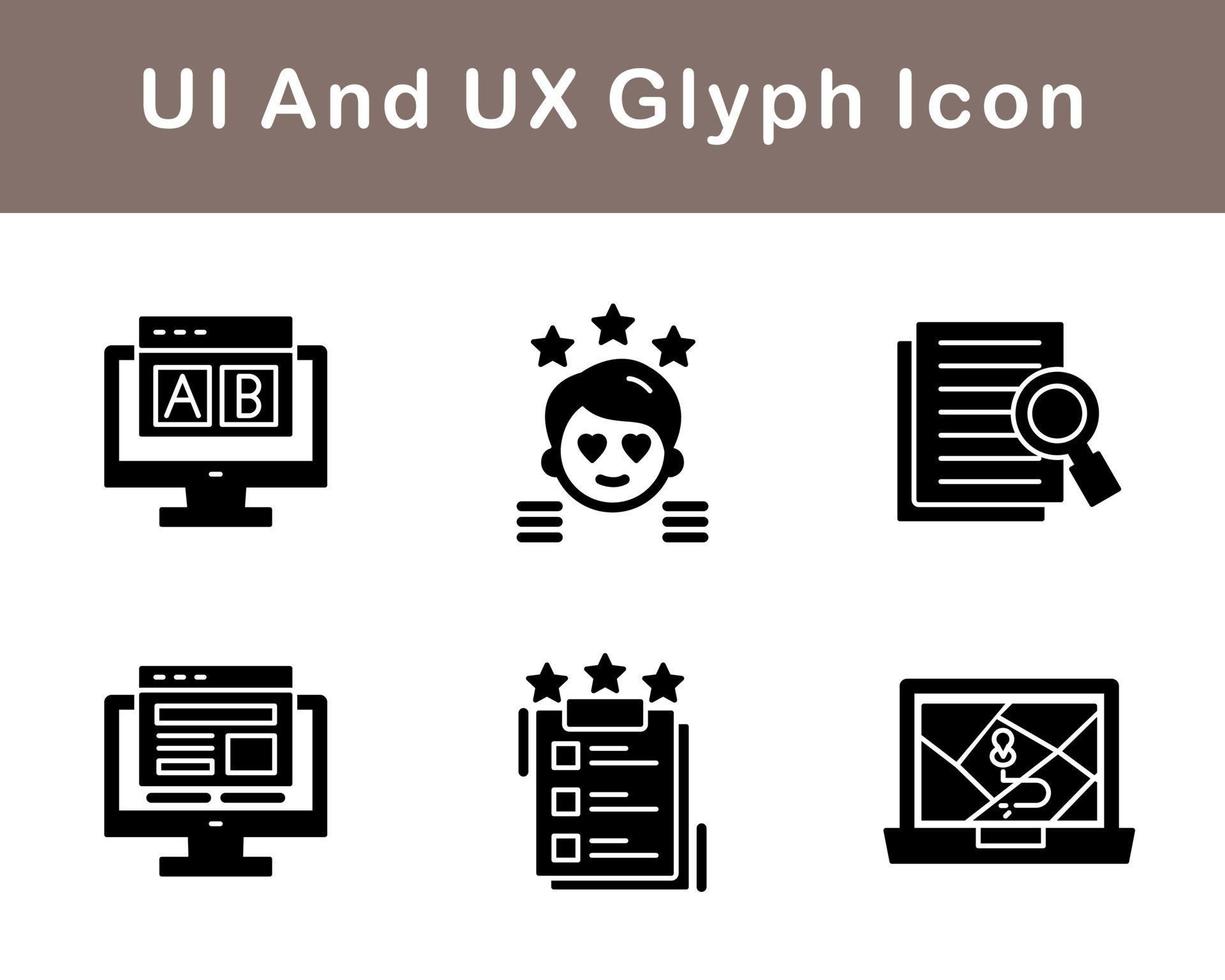 ui y ux vector icono conjunto