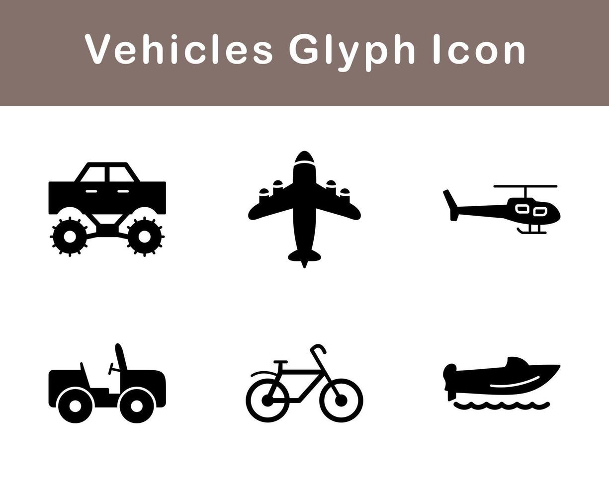 Vehicles Vector Icon Set