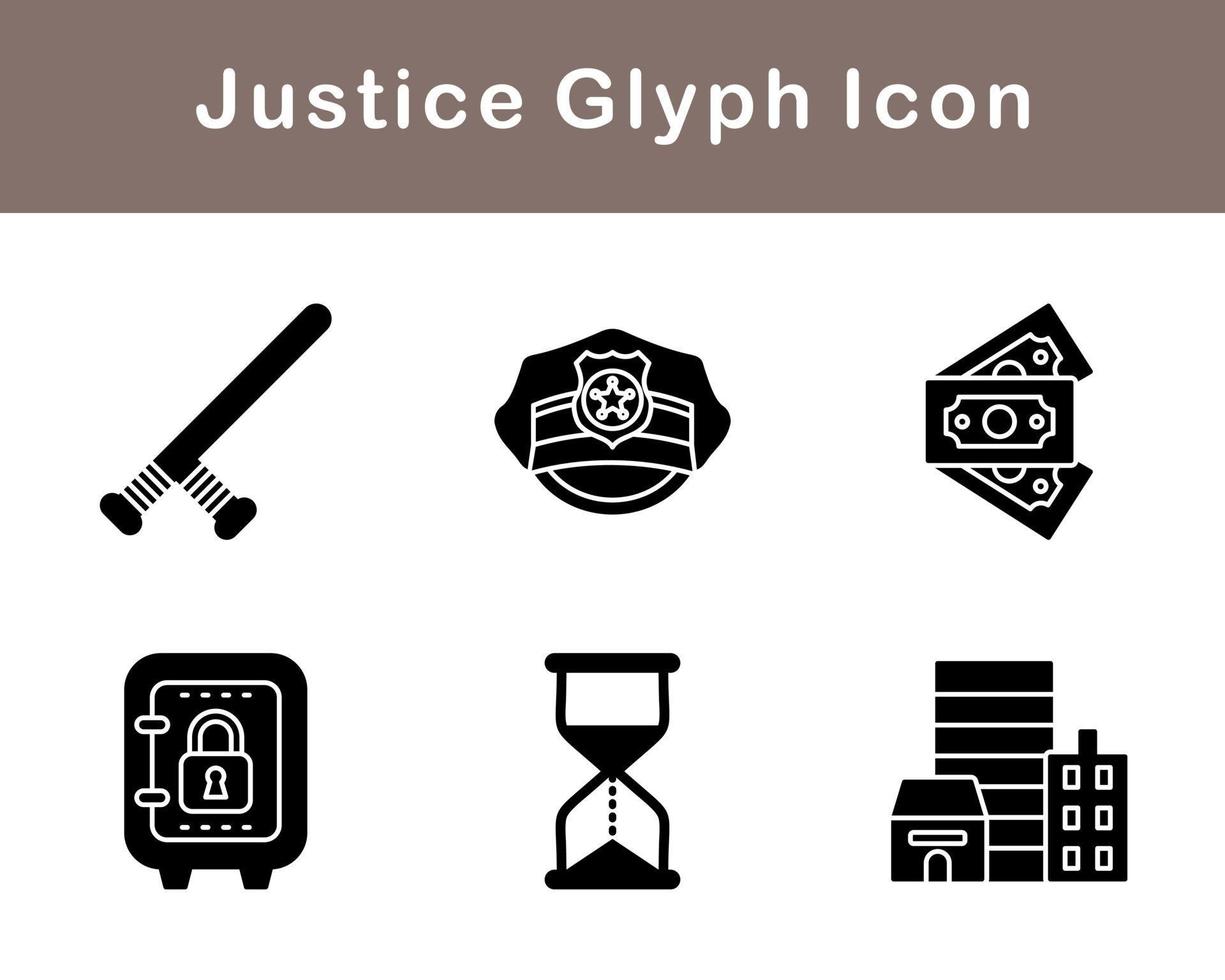 justicia vector icono conjunto