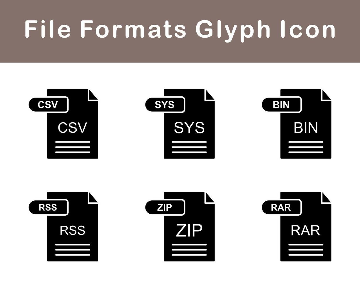 File Formats Vector Icon Set